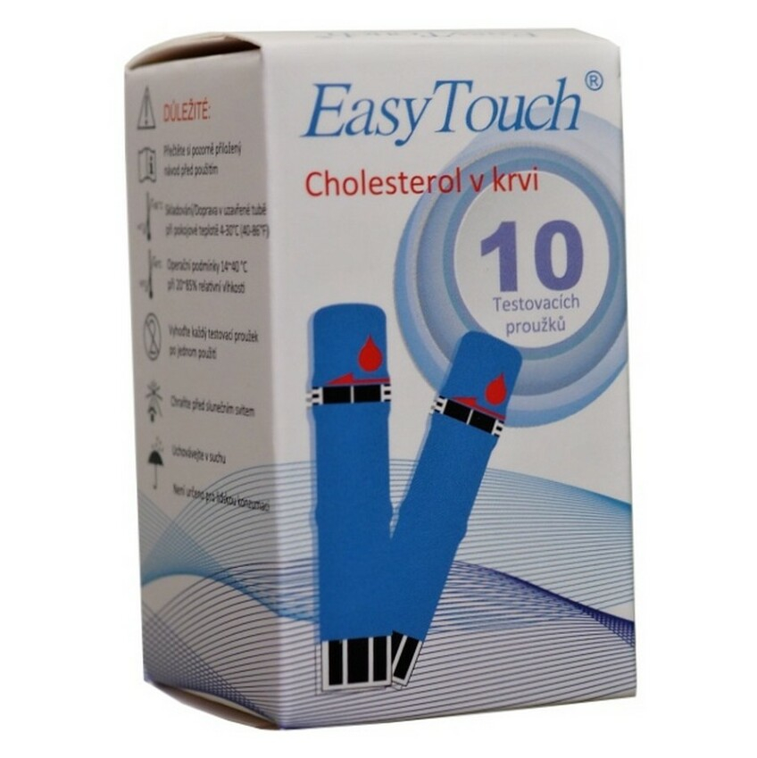 E-shop EASYTOUCH Testovacie prúžky na meranie cholesterolu 10 kusov