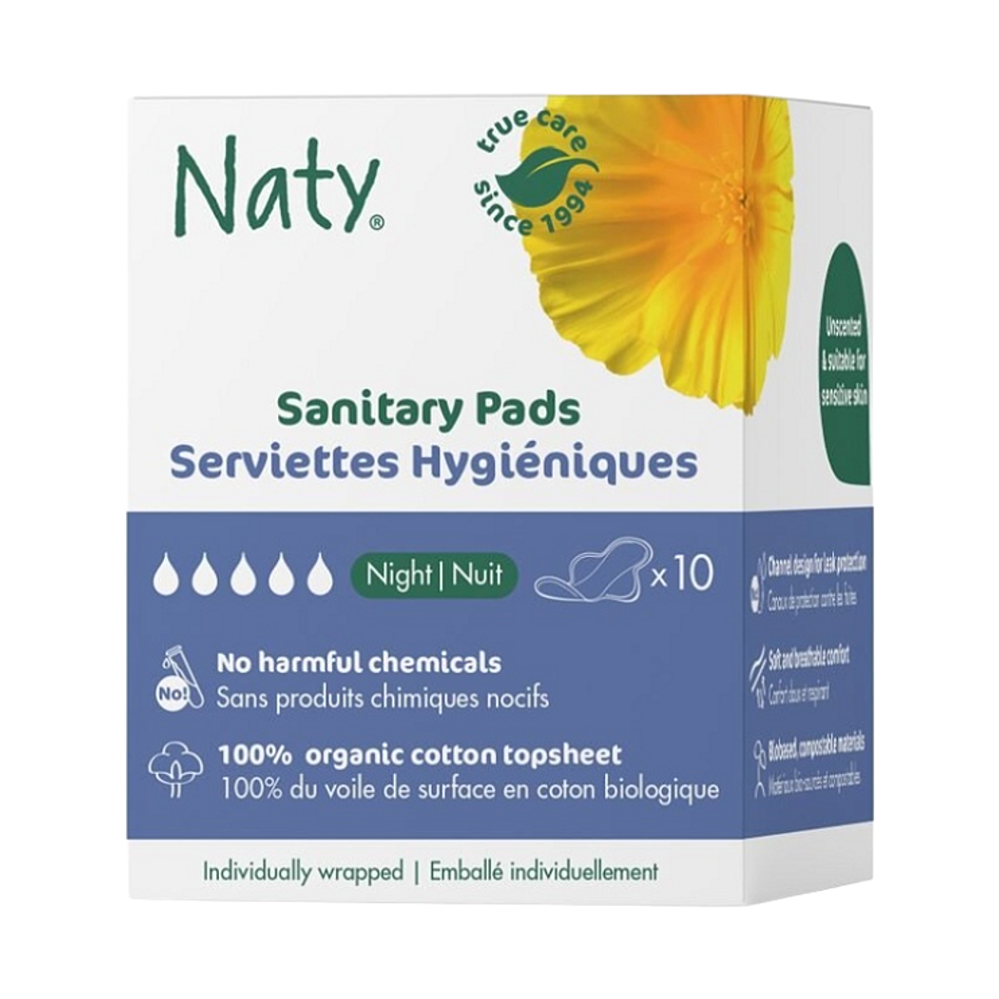 ECO BY NATY Dámske vložky Nočné 10 ks