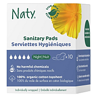 ECO BY NATY Dámske vložky Nočné 10 ks