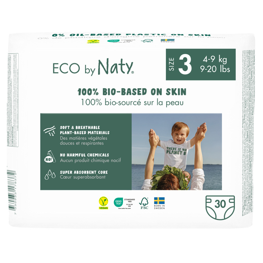 ECO BY NATY Ekoplienky Midi 4-9 kg 30 kusov