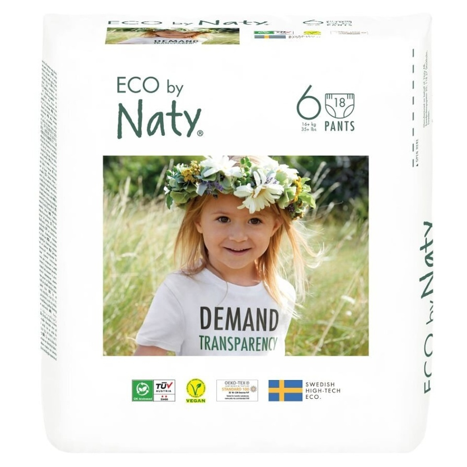 ECO BY NATY Naťahovacie plienkové nohavičky XL 16+ kg 18 kusov