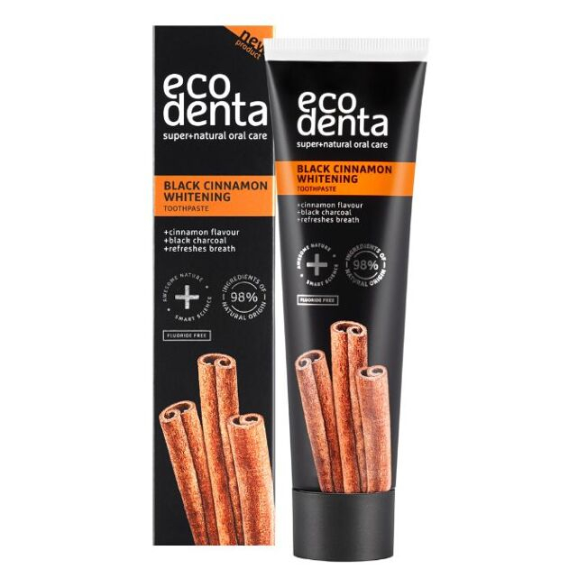 ECODENTA Čierna zubná pasta s príchuťou škorice 100 ml