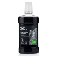 ECODENTA Extra bieliaca ústna voda s čiernym dreveným uhlím 500 ml
