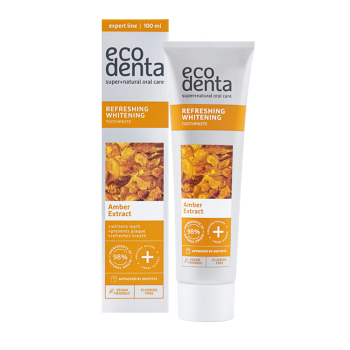 ECODENTA Osviežujúca bieliaca zubná pasta s extraktom z jantáru 100 ml (Prírodná zubná hygiena)