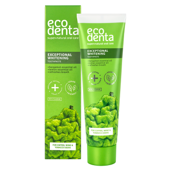 ECODENTA Zubná pasta AntiCoffee & Tobacco 100 ml (Prírodná zubná hygiena) - Bieliace, Prírodné