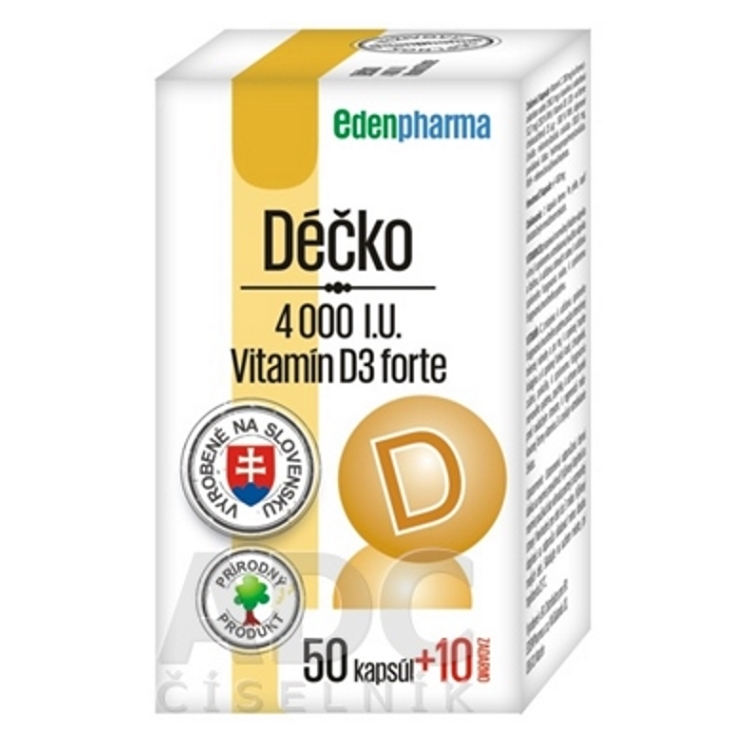 EdenPharma Déčko 4000 I.U. 60 kapsúl kúpite na Mojalekaren.sk