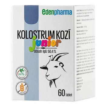 EDENPHARMA Kolostrum kozie junior 60 tabliet (Kolostrum) - Jednozložkové