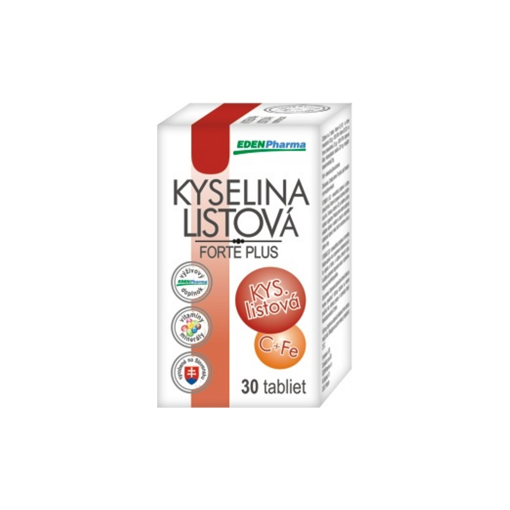 Obrázok EDENPHARMA Kyselina listová forte plus tablety 30 ks