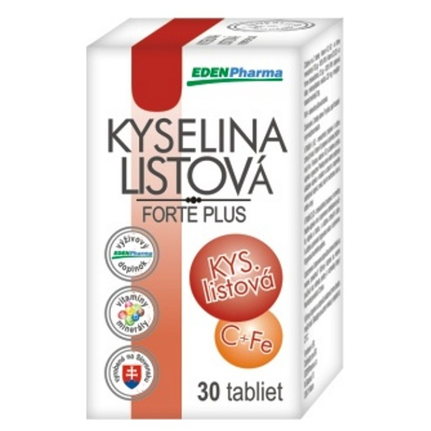 EDENPHARMA Kyselina listová forte plus tablety 30 ks kúpite na Mojalekaren.sk