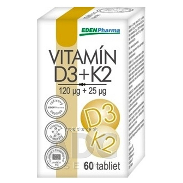 EDENPHARMA Vitamín D3 + K2 tablety 60 ks kúpite na Mojalekaren.sk