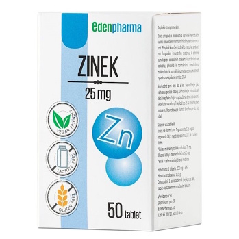 EDENPHARMA Zinok 25 mg 50 tabliet (Zinok)