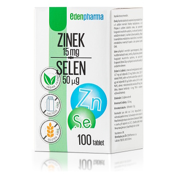 EDENPHARMA Zinok a selén 100 tabliet (Zinok) - Viaczložkové