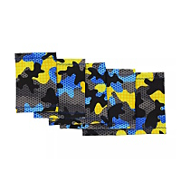 DIA-WAY Elastický návlek na ruku modro-žltý maskáč, Obvod paže: 14 - 17 cm