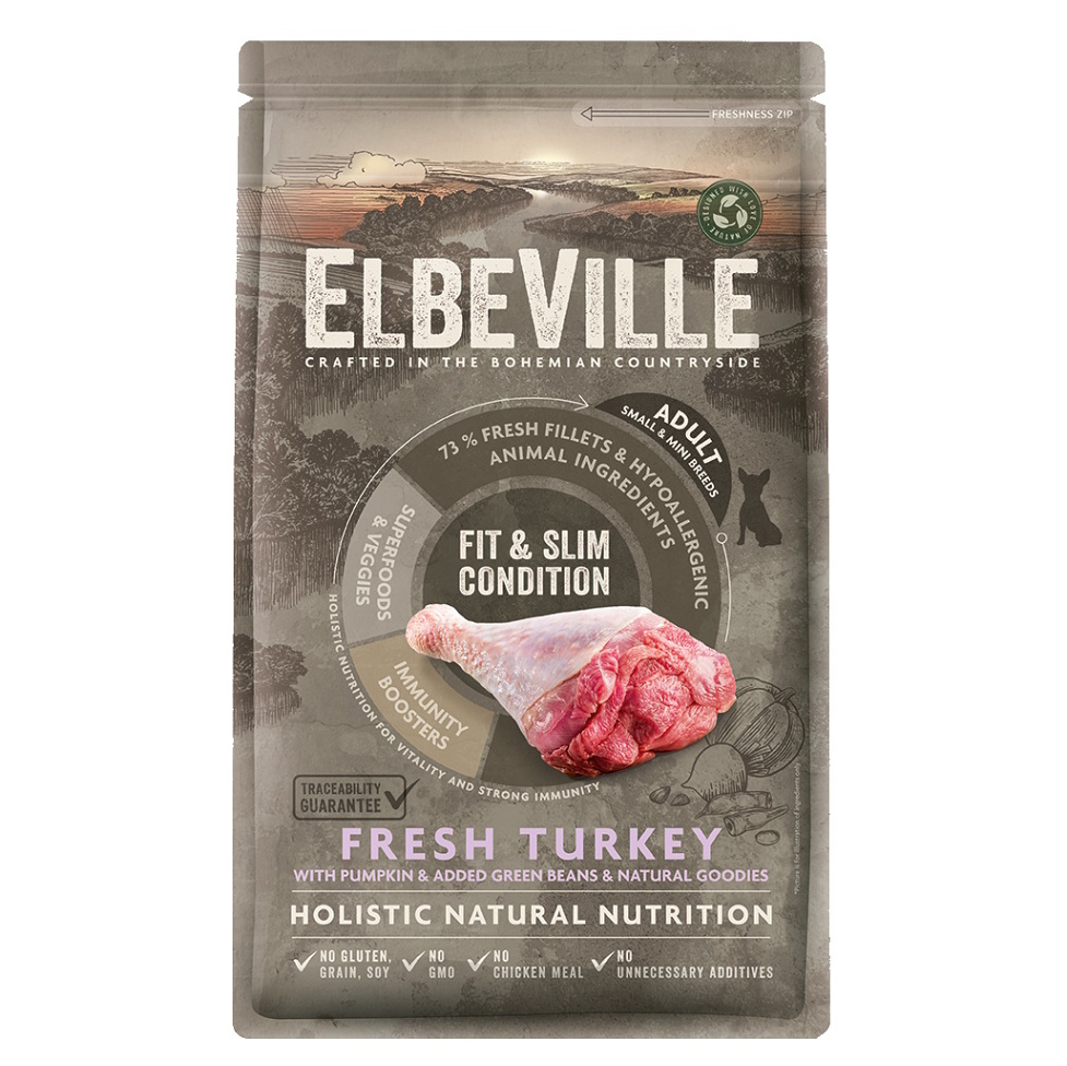 E-shop ELBEVILLE Fit and Slim Condition Fresh Turkey granule pre psov 1 kus, Hmotnosť balenia (g): 1,4 kg