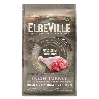 ELBEVILLE Fit and Slim Condition Fresh Turkey granule pre psov 1 kus, Hmotnosť balenia (g): 1,4 kg (Granule pre psov) - Hypoalergénny
