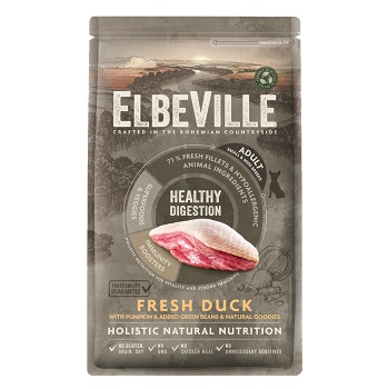 ELBEVILLE Healthy Digestion Fresh Duck granule pre psov 1 kus, Hmotnosť balenia (g): 4 kg (Granule pre psov) - Hypoalergénny