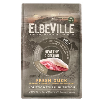ELBEVILLE Healthy Digestion Fresh Duck granule pre psov 1 kus, Hmotnosť balenia (g): 11,4 kg (Granule pre psov) - Hypoalergénny