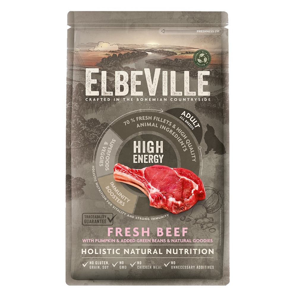 E-shop ELBEVILLE High Energy Fresh Beef granule pre psov 1 kus, Hmotnosť balenia (g): 1,4 kg