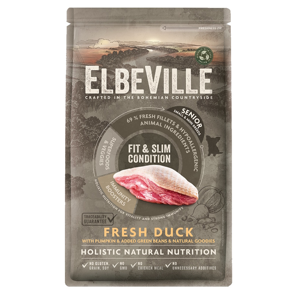 E-shop ELBEVILLE Fit and Slim Condition Fresh Duck granule pre psov 1 kus, Hmotnosť balenia (g): 4 kg