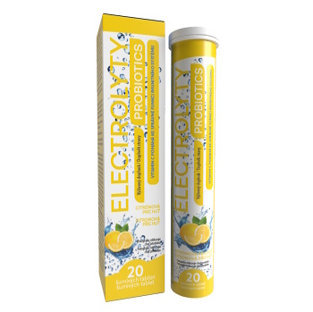 ELECTROLYTY PROBIOTICS Citrón šumivé tablety 20 kusov (Probiotiká, laktobacily) - Viaczložkové