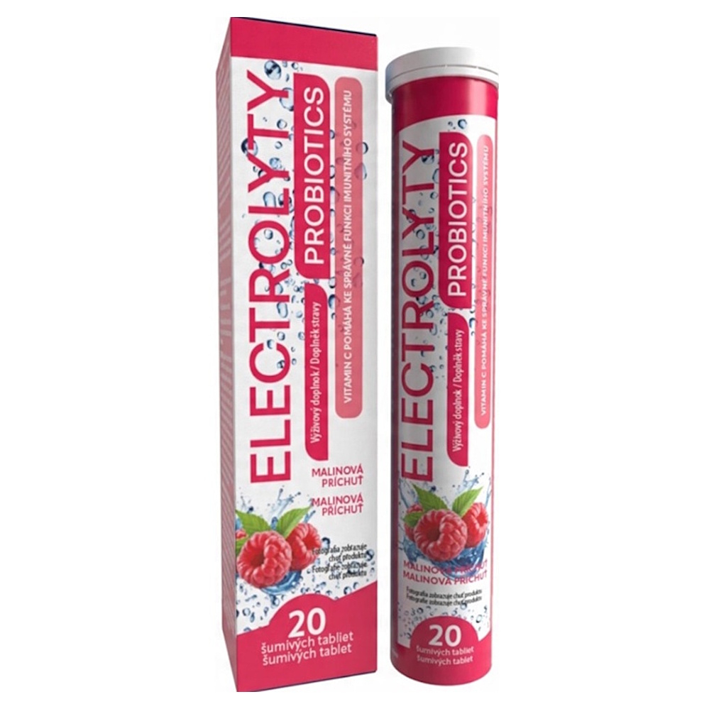 E-shop ELECTROLYTY PROBIOTICS Malina šumivé tablety 20 kusov