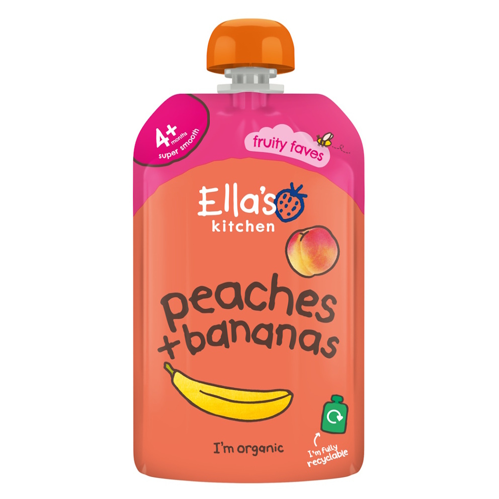 ELLA'S KITCHEN Banán s broskyňou BIO 120 g