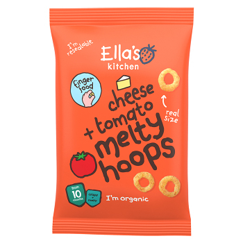 ELLA'S KITCHEN Chrumkavé krúžky so syrom a paradajkami BIO 20 g