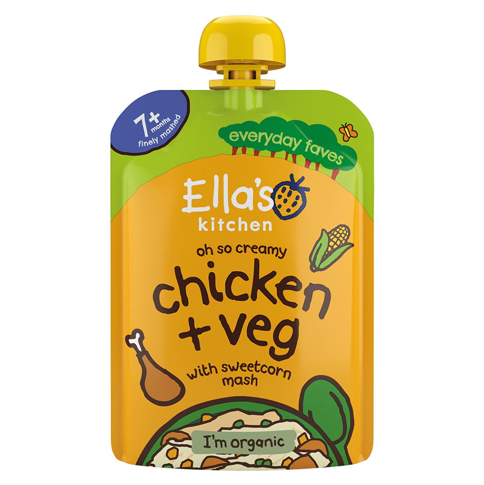 ELLA'S KITCHEN Kuriatko s kukuričnou kašou BIO 130 g