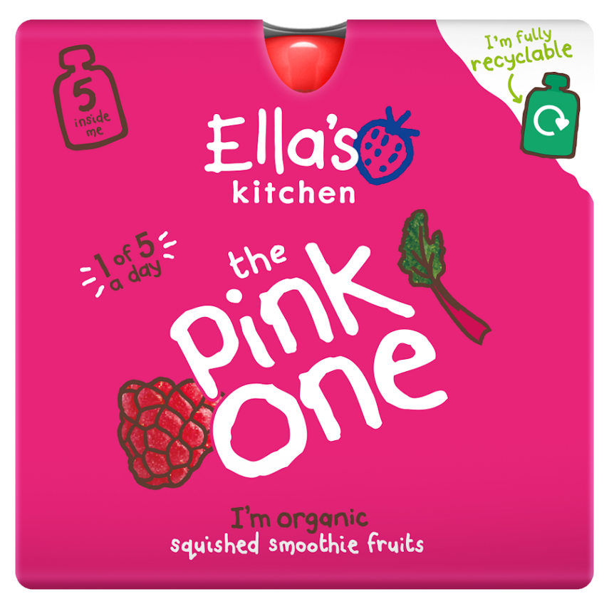ELLA'S KITCHEN BIO Pink One ovocné smoothie s dračím ovocím 5 x 90 g