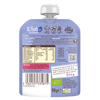 ELLA&apos;S KITCHEN Čučoriedky s jogurtom BIO 90 g (Desiatové kapsičky) - obrázok 2/2