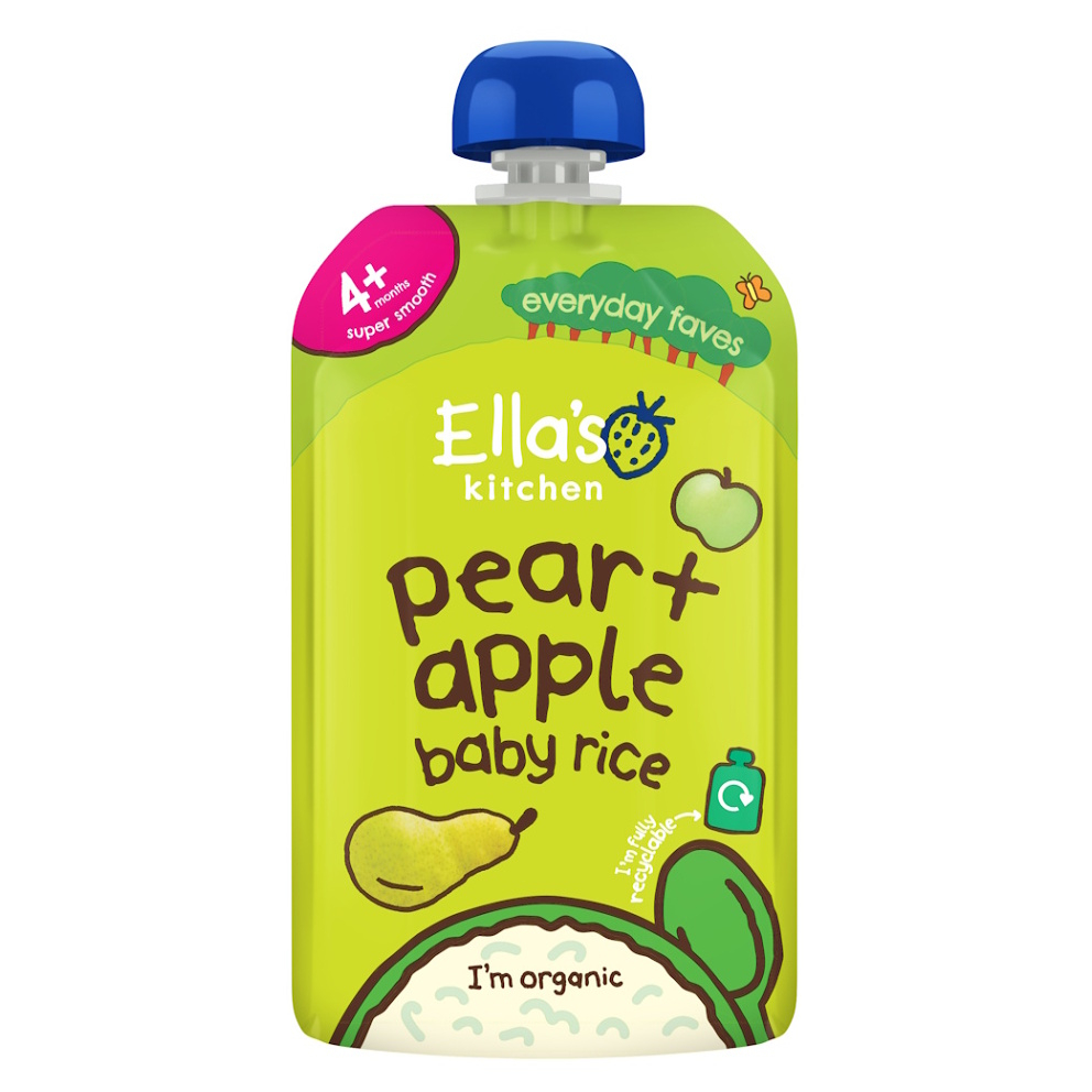 ELLA'S KITCHEN BIO Detská ryža, hruška a jablko 120 g