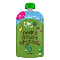 ELLA'S KITCHEN Hruška hrášok a brokolica BIO 120 g