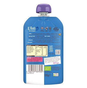 ELLA&apos;S KITCHEN Jablko, čučoriedka a banán BIO 120 g