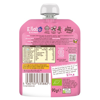 ELLA&apos;S KITCHEN Jahody s jogurtom BIO 90 g (Desiatové kapsičky) - BIO - obrázok 2/2