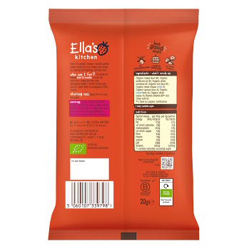 ELLA&apos;S KITCHEN Chrumkavé krúžky so syrom a paradajkami BIO 20 g