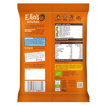 ELLA&apos;S KITCHEN Chrumky mrkva a paštrnák BIO 20 g (Sušienky, piškóty a detské chrumky) - BIO - obrázok 2/2