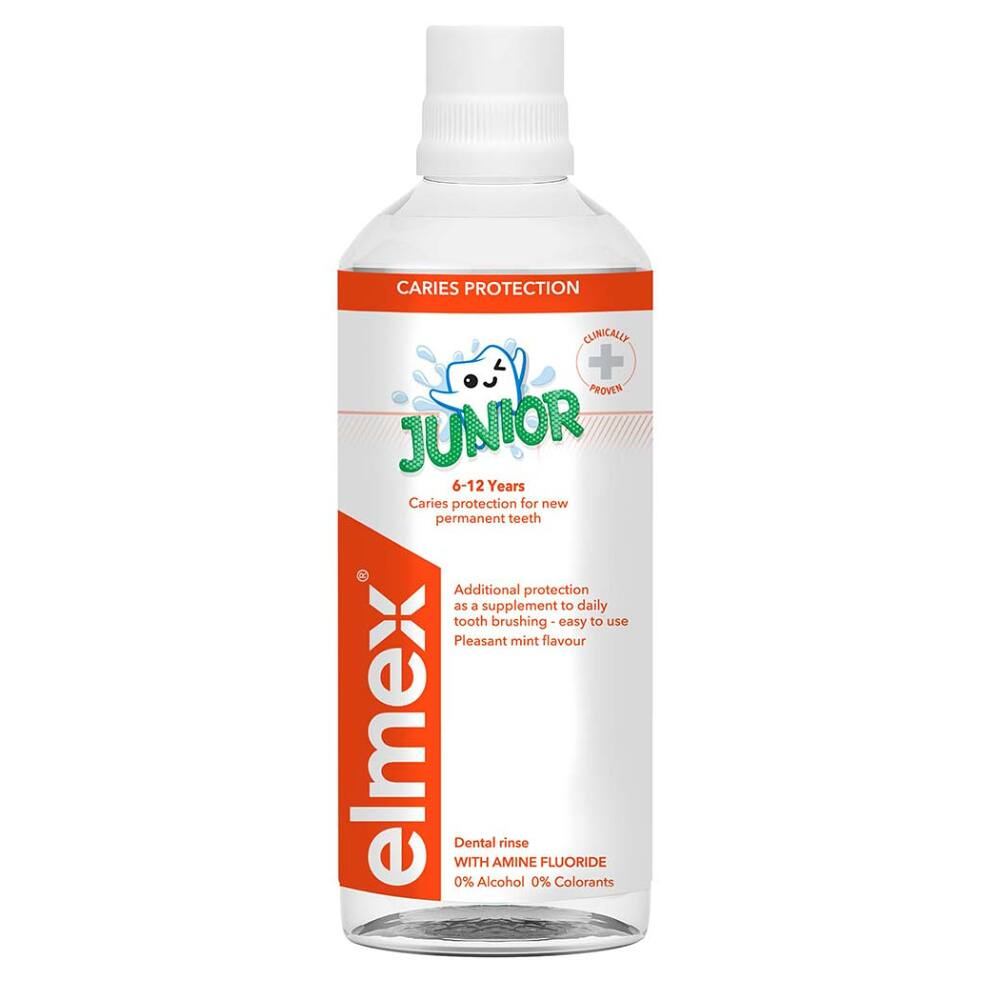 ELMEX Junior detská ústna voda pre deti vo veku 6-12 rokov 400 ml kúpite na Mojalekaren.sk