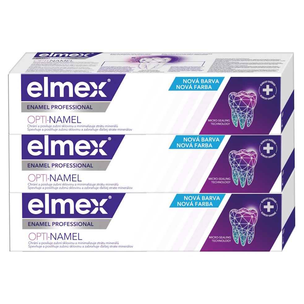 ELMEX Opti-Namel Professional zubná pasta 3 x 75 ml