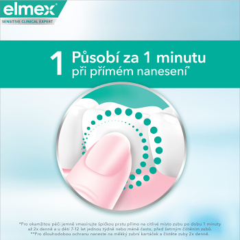 ELMEX Sensitive Clinical Expert Instant care Zubná pasta 2v1 75 ml (Zubné pasty na citlivé zuby a ďasná) - Čistiace, Bieliace - obrázok 2/3