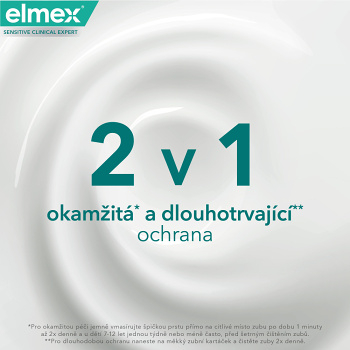 ELMEX Sensitive Clinical Expert Instant care Zubná pasta 2v1 75 ml (Zubné pasty na citlivé zuby a ďasná) - Čistiace, Bieliace - obrázok 3/3