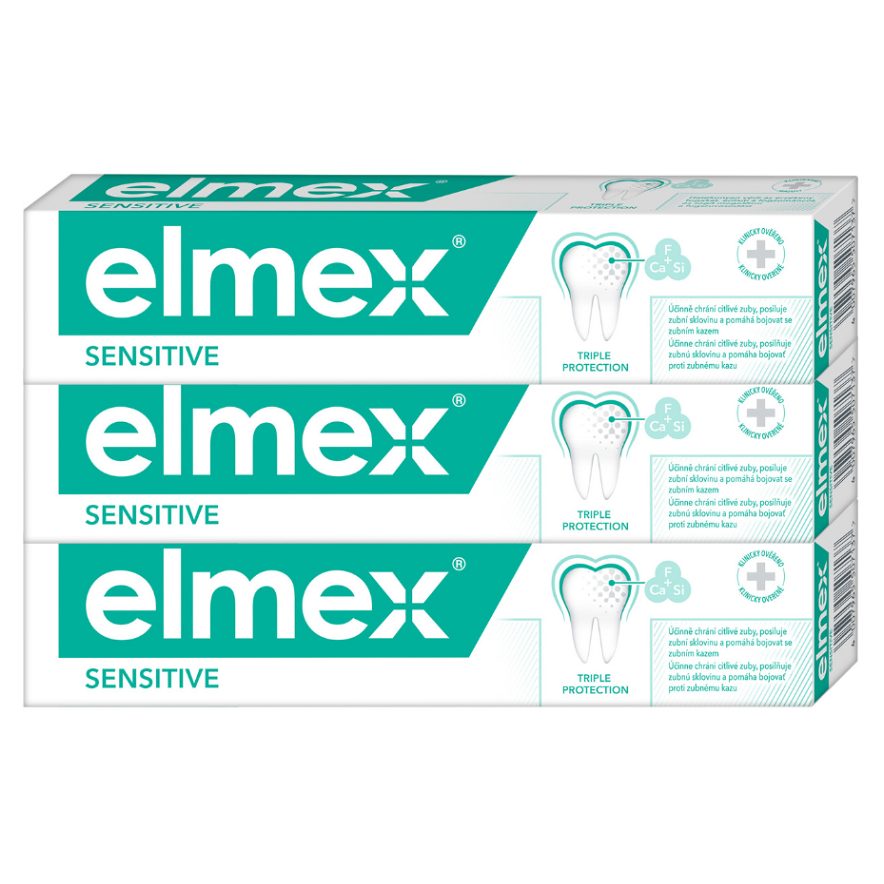 ELMEX Sensitive Zubná pasta pre citlivé zuby 3 x 75 ml kúpite na Mojalekaren.sk