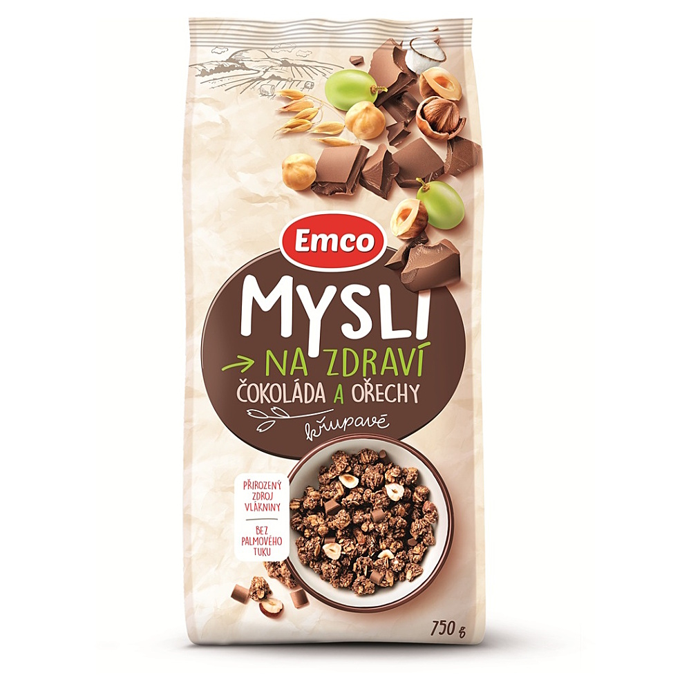 EMCO Müsli čokoláda a orechy 750 g