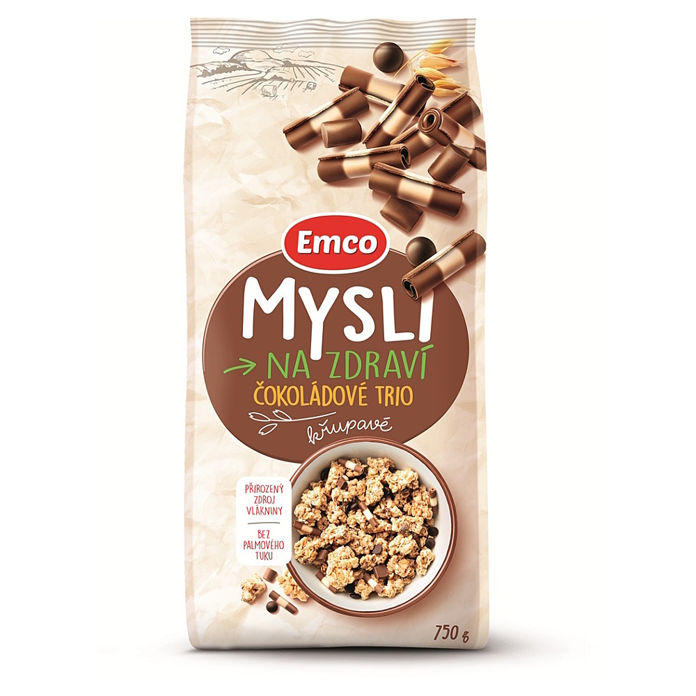 EMCO Müsli čokoládové trio 750 g