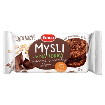 EMCO Mysli ovsené sušienky čokoládové 60 g