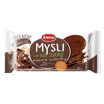 EMCO Mysli ovsené sušienky Čokoládové polomáčané 60 g