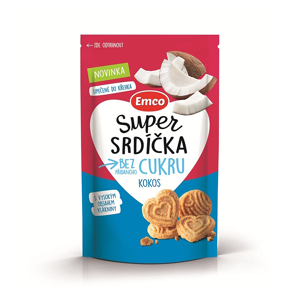 EMCO Super srdiečka kokos 140 g