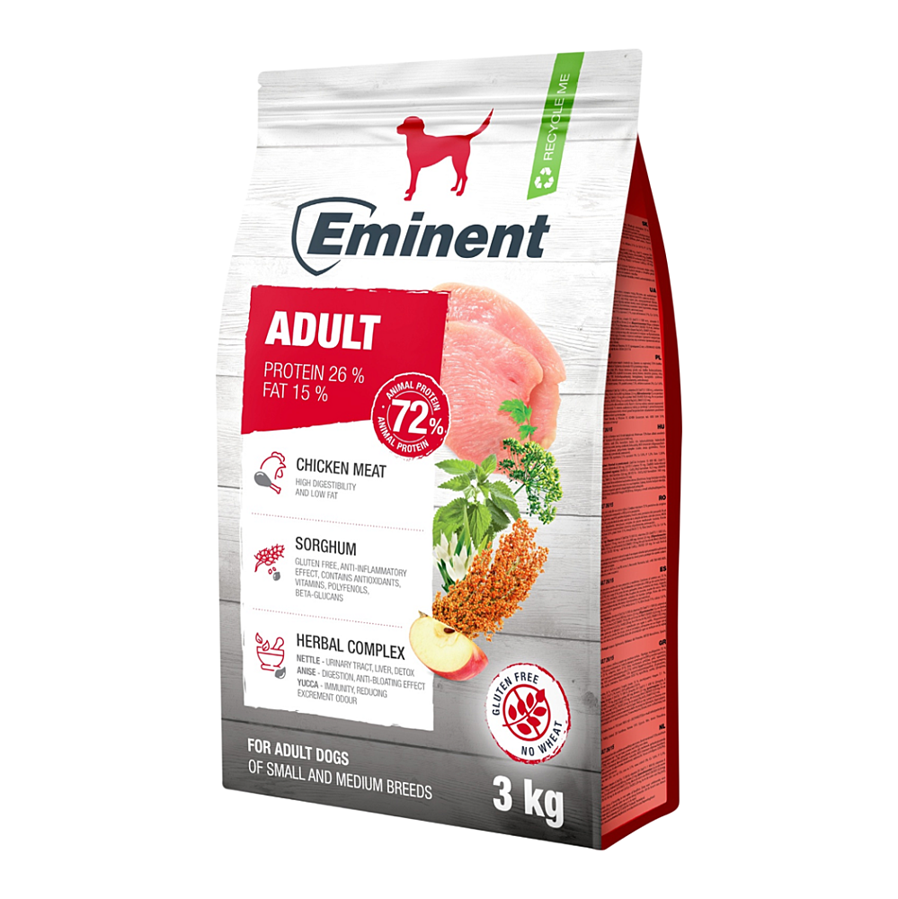 EMINENT Adult 26/15 granuly pre malé a stredné plemená psov, Hmotnosť balenia: 3 kg
