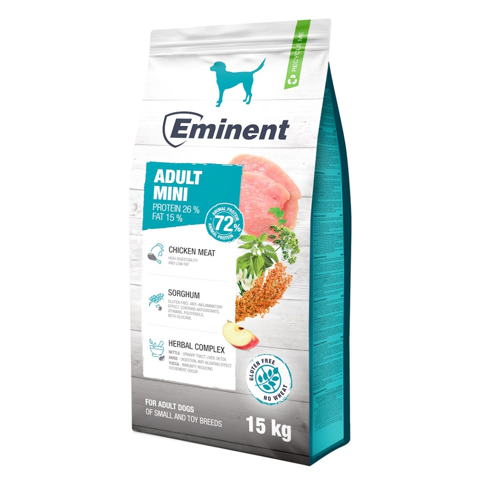 EMINENT Adult Mini 26/15 granuly pre malé a trpasličie plemená psov, Hmotnosť balenia: 3 kg kúpite na Mojalekaren.sk
