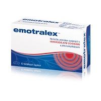 EMOTRALEX Rektálne čapíky na liečbu hemoroidov 10 ks