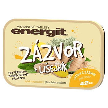 ENERGIT Zázvor + lišajník 42 tabliet (Vitamín C) - Viaczložkové